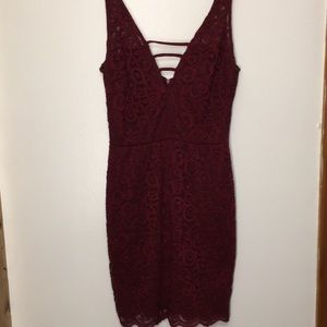 Dark maroon/ red wine colored formal dress